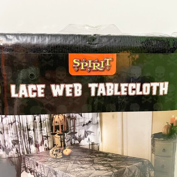 Spirit Lace Web Tablecloth Halloween Decor - Picture 2 of 9